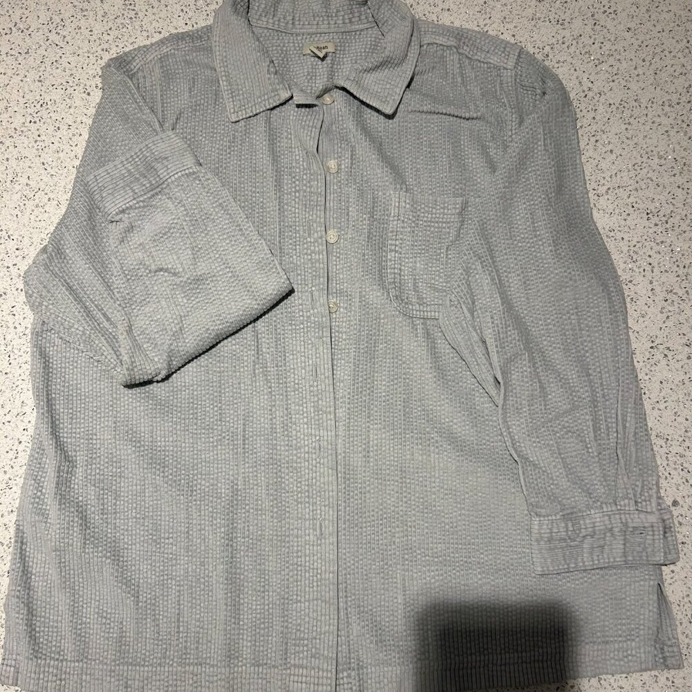 L.L. Bean Women's Comfort Corduroy Relaxed Shirt Silver/Grey - XL
